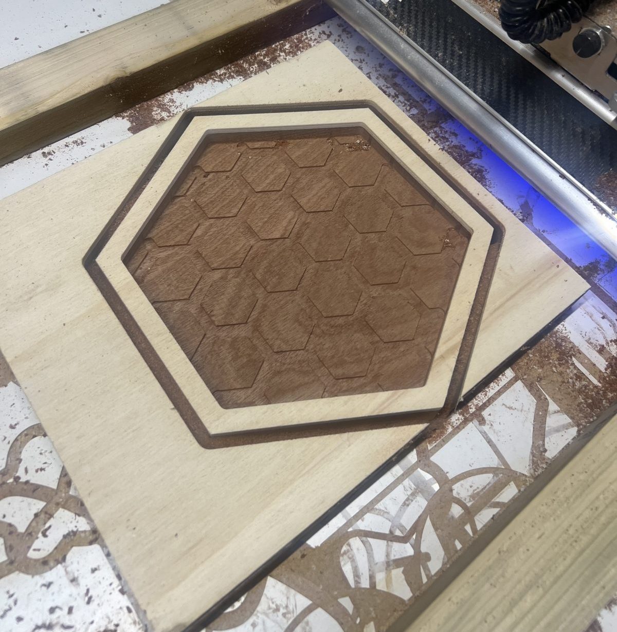 CNC machined timber components showing precision small batch production.